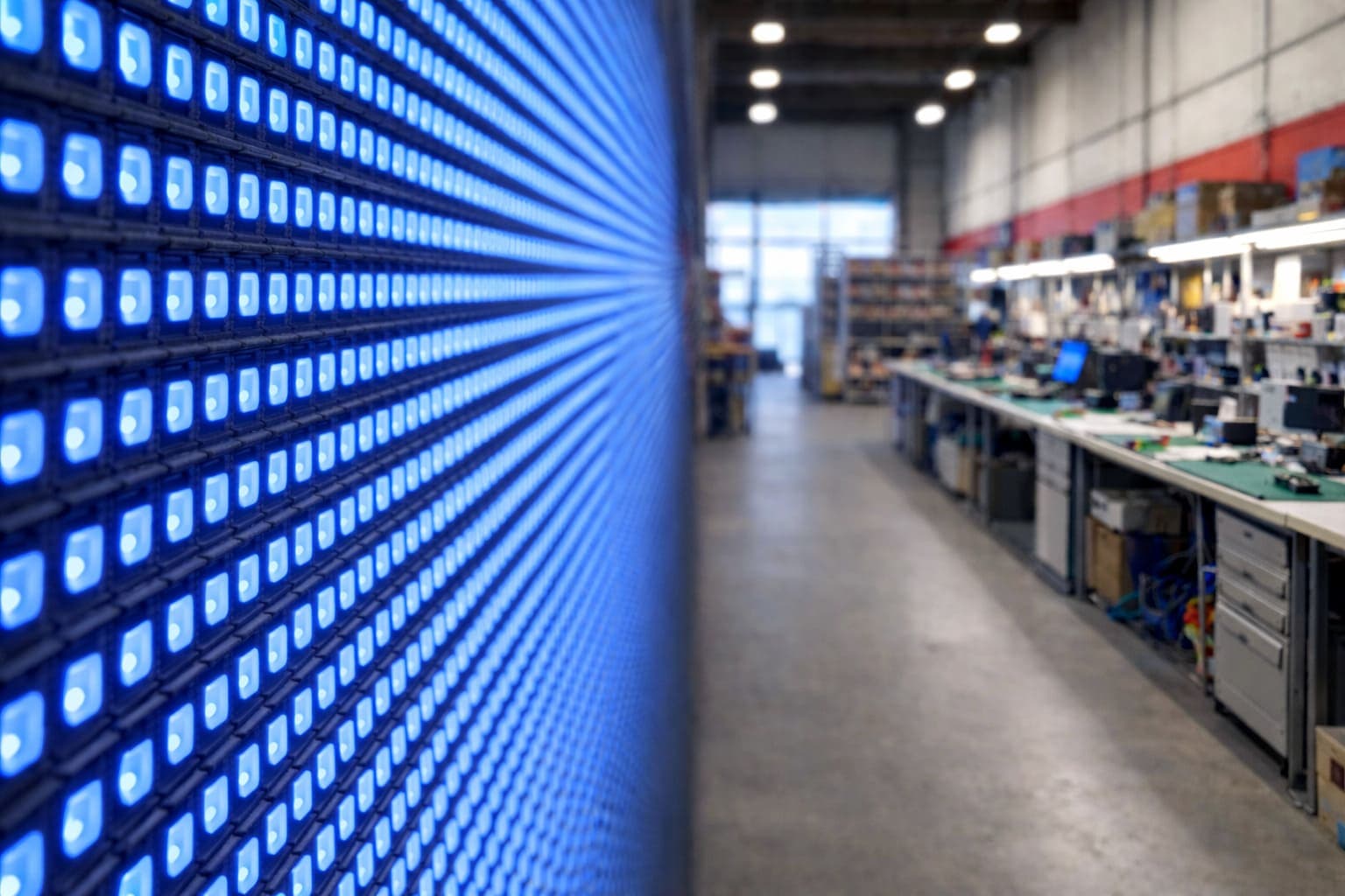 Abstract blue gradient background for TDX Technologies hero section